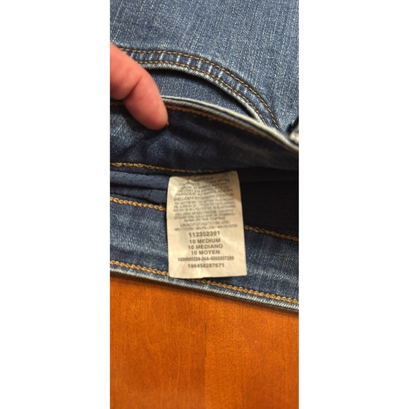 Vintage Lee Ladies Medium Blue Denim Jean Mini Skirt Size M/ 32" Waist Sz 10 - Picture 5 of 7